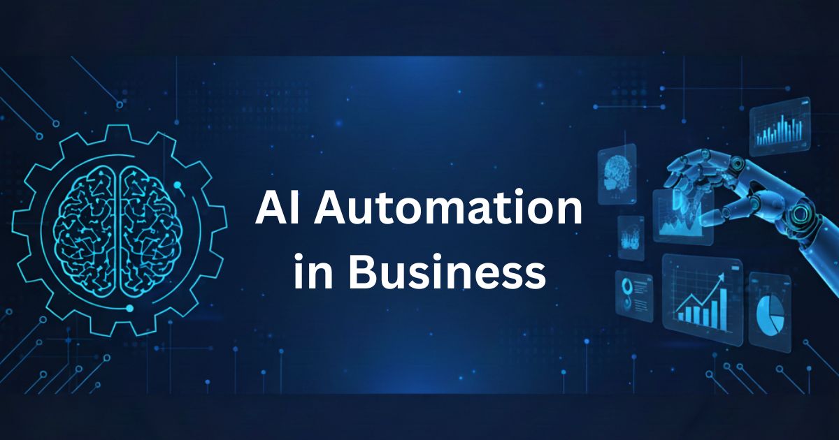 AI automation services diagram showing connected systems and workflows